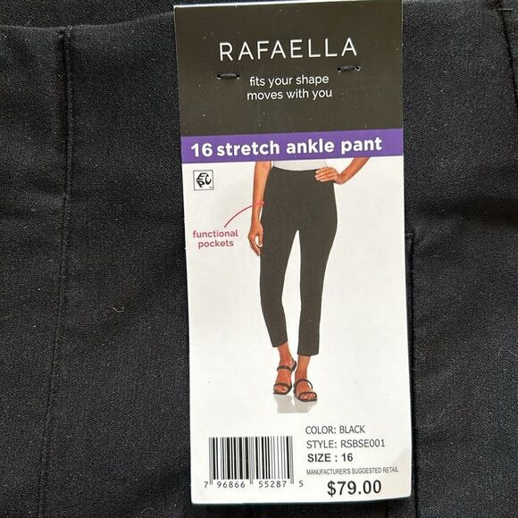 NEW Rafaella Black Stretch Ankle Pants - Picture 1 of 5